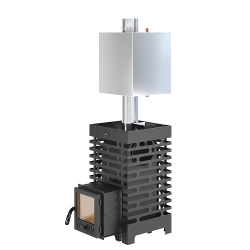 Печь для бани ASTON 16 стекло с баком на трубе 50л (AISI 439) от Vishop.by 