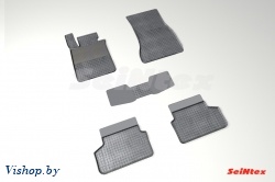 Резиновые коврики салона Сетка для BMW 5 Ser G-30 2017- Черные