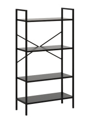 стеллаж leset стилвуд 24 широкий 4 полки черный на Vishop.by 