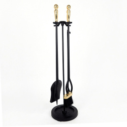 Набор каминный EVEREST K82-PB латунь черный