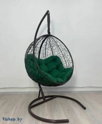 Подвесное кресло Скай SK-1002 S коричневый подушка зеленый на Vishop.by 
