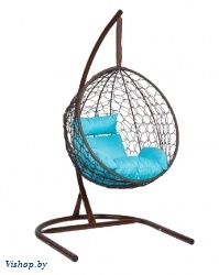 Подвесное кресло Скай 02 коричневый подушка голубой на Vishop.by 