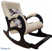 Кресло-качалка Бастион 2 кремовое с тканью на Vishop.by 