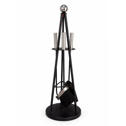 Набор каминный EVEREST K174-XB никель черный