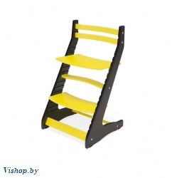 растущий регулируемый стул вырастайка eco prime черный желтый на Vishop.by 