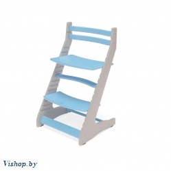 растущий регулируемый стул вырастайка eco prime серый голубой на Vishop.by 