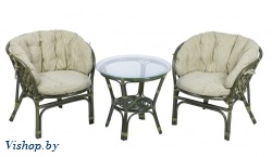 IND Комплект Багама дуэт олива подушка бежевая