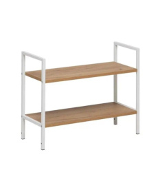 стеллаж leset стилвуд 22 широкий 2 полки белый дуб крафт золотой на Vishop.by 