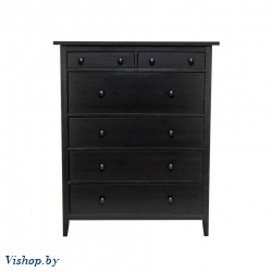 Комод Leset Мира 06 черный ручки черные