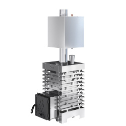 Печь для бани ASTON 16 INOX (ИНОКС) с баком на трубе 50л (AISI 439)