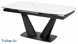стол обеденный mebelart acuto 2 170 белый мрамор/черный на Vishop.by 