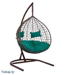 Подвесное кресло Скай 03 коричневый подушка зеленый на Vishop.by 