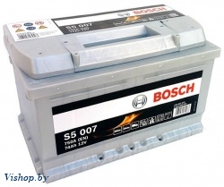 Автомобильный аккумулятор Bosch S5 007 574 402 075 0092S50070 (74 А/ч)