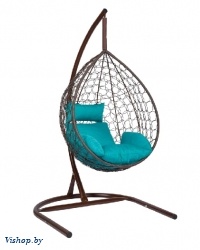 Подвесное кресло Скай 01 коричневый подушка бирюза на Vishop.by 