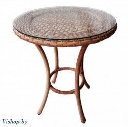 Стол садовый кофейный круглый DECO D60 светлый