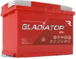 Автомобильный аккумулятор Gladiator EFB R+ (60 А/ч)