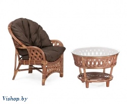 ind комплект черчиль кресло и столик миндаль матовый темная подушка на Vishop.by 