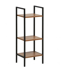 стеллаж leset стилвуд 13 узкий 3 полки черный орех лион светлый на Vishop.by 
