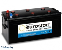Автомобильный аккумулятор Eurostart Extra Power L+ (230 А/ч)