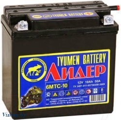 Мотоаккумулятор Tyumen Battery Лидер 6МТС-10 / 00-00001634 (10 А/ч)