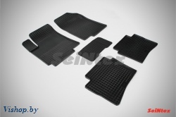 Резиновые коврики салона Сетка для Hyundai Solaris 2010-2017 Черные