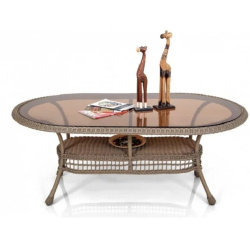 Стол обеденный овальный ROBI 7019 серо-коричневый 