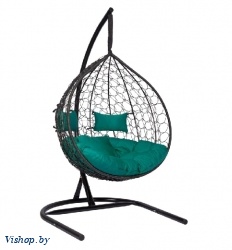 Подвесное кресло Скай 03 черный подушка зеленый на Vishop.by 