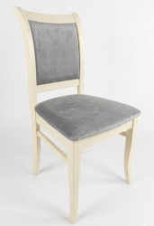 стул мдк-265 роми слоновая кость микровелюр серый