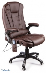вибромассажное кресло calviano veroni 53 коричневое с массажем на Vishop.by 
