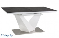 стол обеденный signal alaras ii 120 раскладной черный/белый лак на Vishop.by 