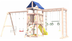 Игровой комплекс National Tree Company Fun Land с сеткой рукоходом и качелями ДНПМ-11