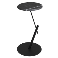 стол приставной круглый металларт м015 черный мрамор на Vishop.by 