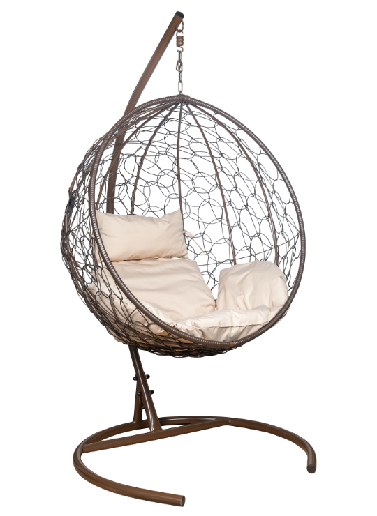 Подвесное кресло Луна коричневое