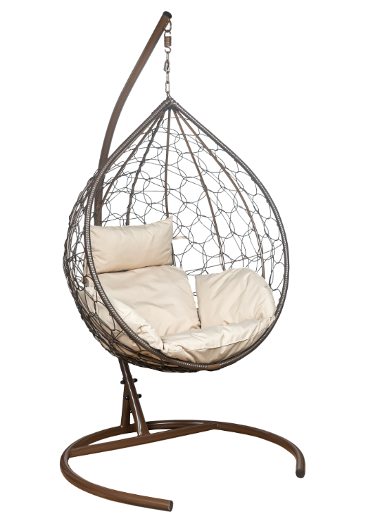 Подвесное кресло Эва коричневое