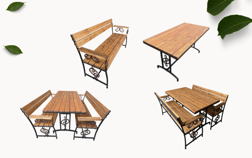 комплектующие набора садовой мебели МФ 6 палисандр стол, скамейка , набор садовой мебели мФ 6 палисандр