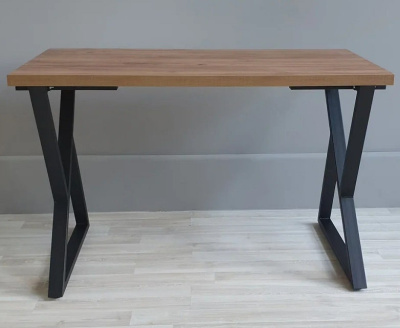 Стол Дели 130х80 дуб табачный металл черный 