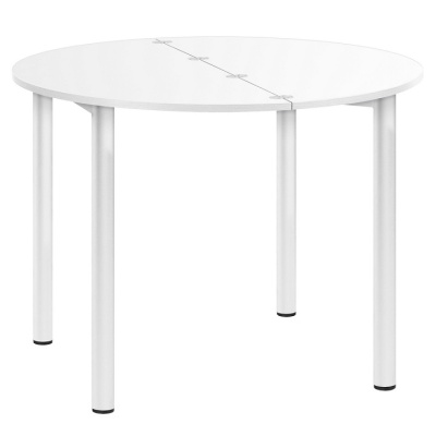 Стол-консоль Далис 2 белый шагрень металл белый 