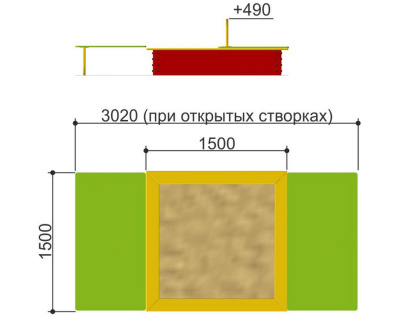 Песочница с крышкой Romana 109.22.00