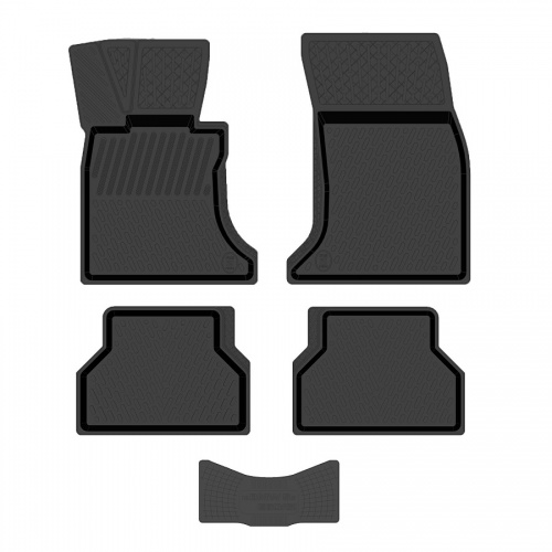 Коврики салона резиновые для BMW ser 5 03-10, комплект, 4 шт