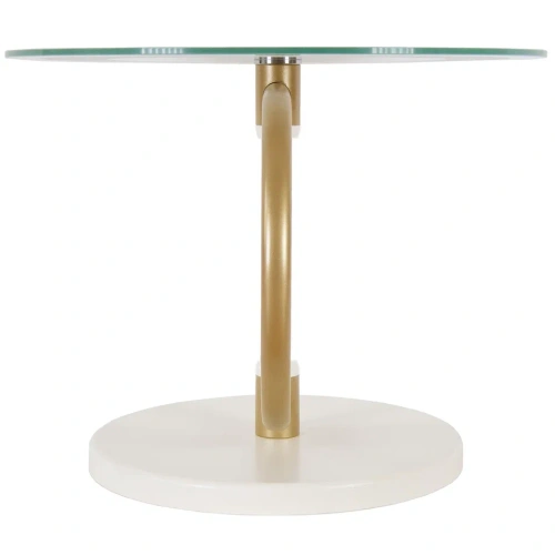 Стол журнальный Дуэт 13Н золото слоновая кость 