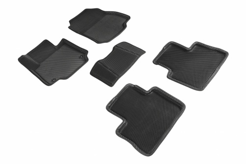 Коврики салона EVA 3D соты для Toyota RAV4 МКПП 2019- Черные