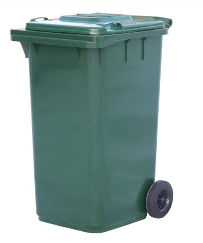 Мусорный контейнер 240л на колесах зеленый