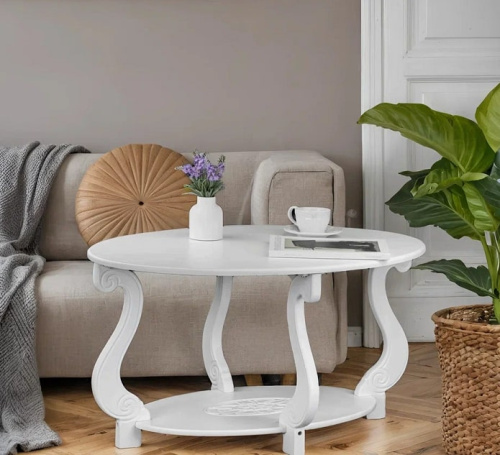 Стол журнальный Овация М ЛАЙТ белый 