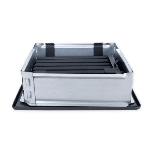 Вентиляционная решетка темно-серый с задвижкой 17х17 