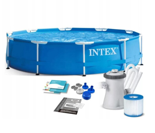 Бассейн каркасный Intex Metal Frame с фильтр-насосом 305x76 см (28202 NP)