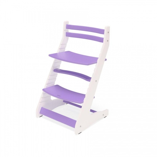 Растущий регулируемый стул Вырастайка Eco Prime белый фиолетовый 