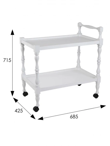 Стол сервировочный Бридж белый 