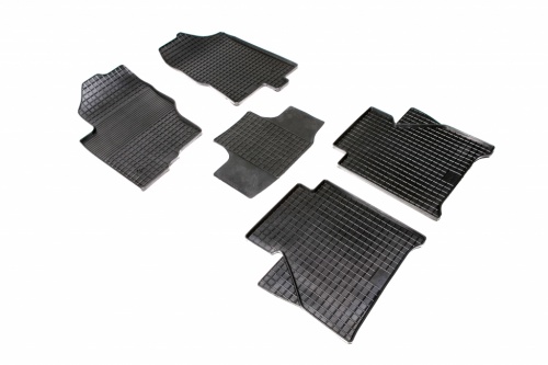 Резиновые коврики салона Сетка для Nissan Navara III 2004-2015 Черные