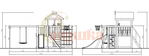 Детская спортивная площадка для дачи Савушка Baby 15 play