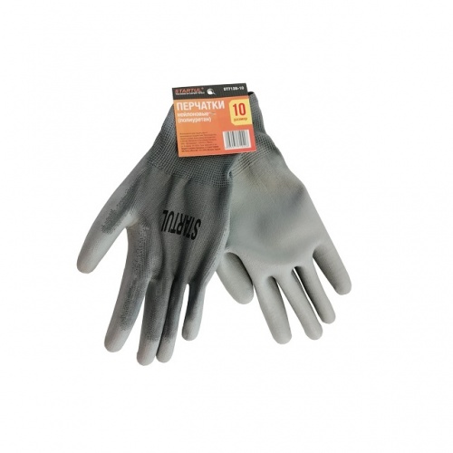 Перчатки нейлон, полиуретан. покрытие, 8 р-р, серые STARTUL